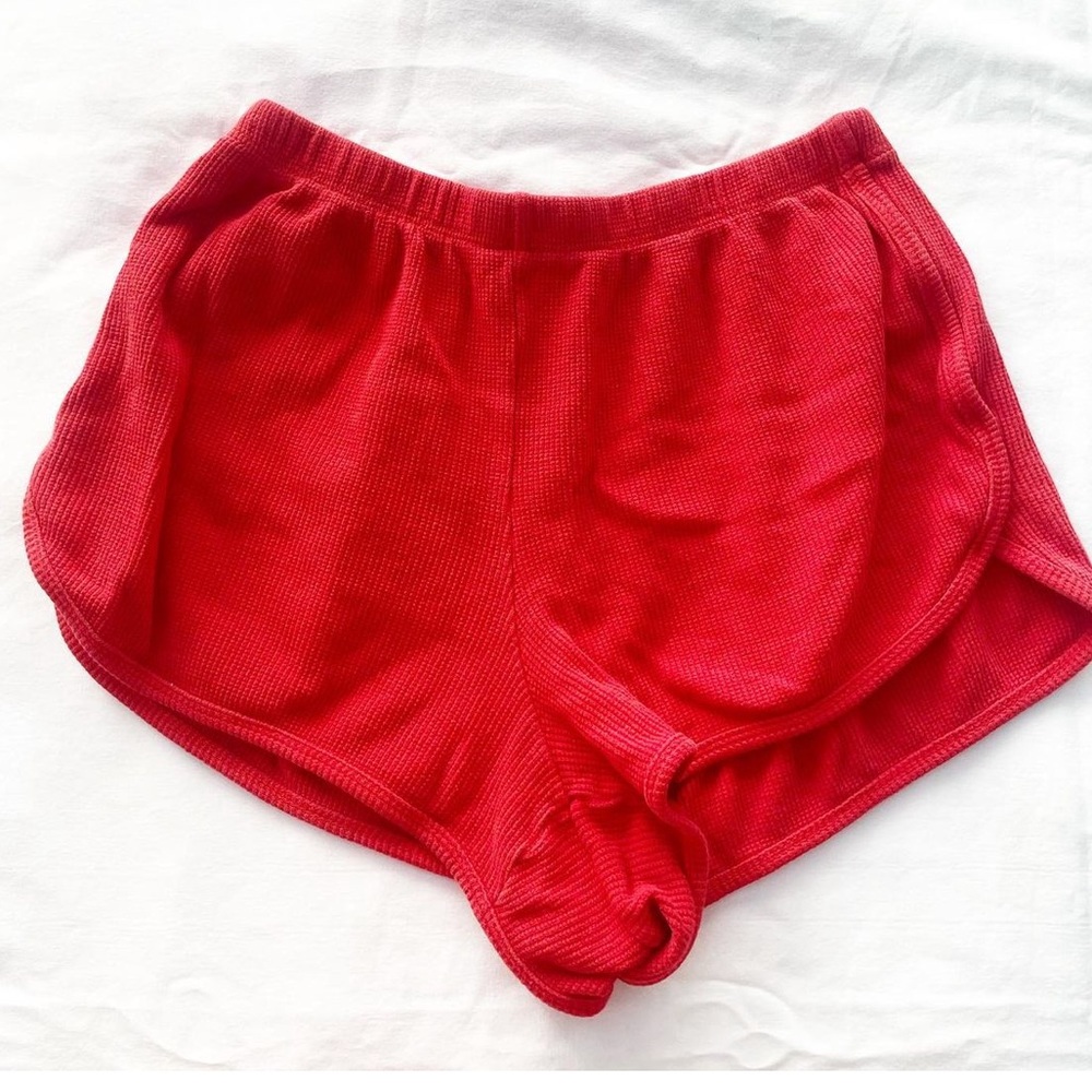 John Galt red lissetes shorts